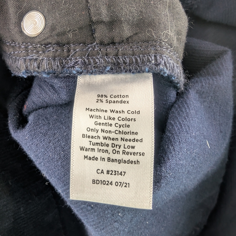 Talbot's Simply Flattering Straight Corduroy Navy Pant (Size: 8) - Picture 9 of 9